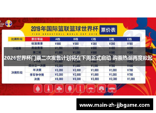 2026世界杯门票二次发售计划将在下周正式启动 购票热潮再度掀起
